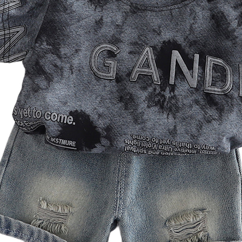 Printed T-shirt and Shorts Set