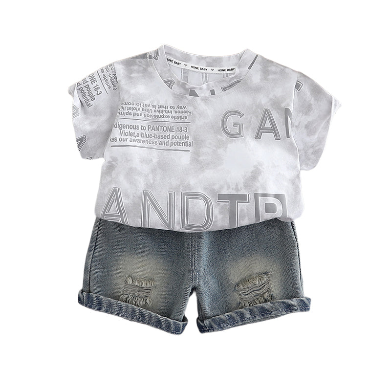 Printed T-shirt and Shorts Set