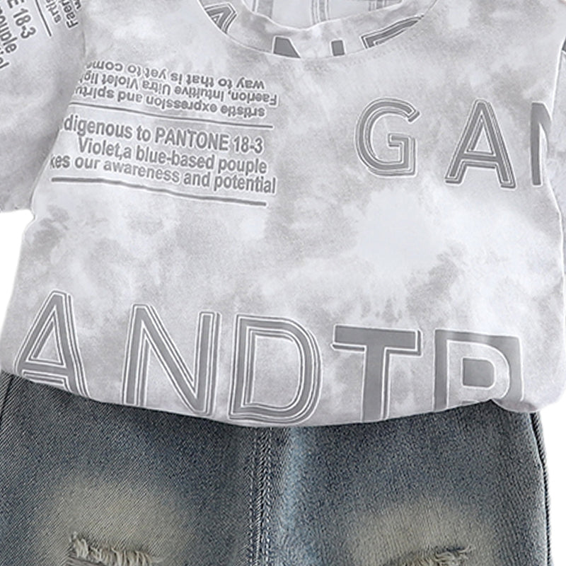 Printed T-shirt and Shorts Set