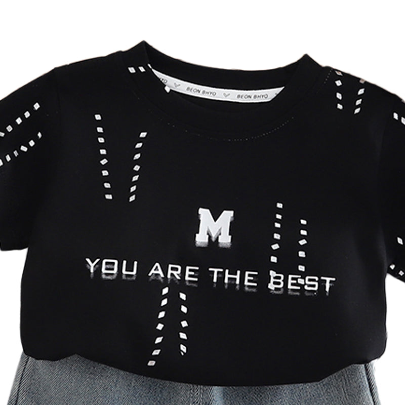 Printed T-shirt and Shorts Set