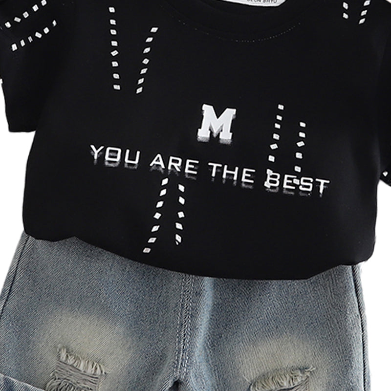 Printed T-shirt and Shorts Set