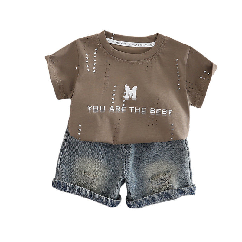 Printed T-shirt and Shorts Set