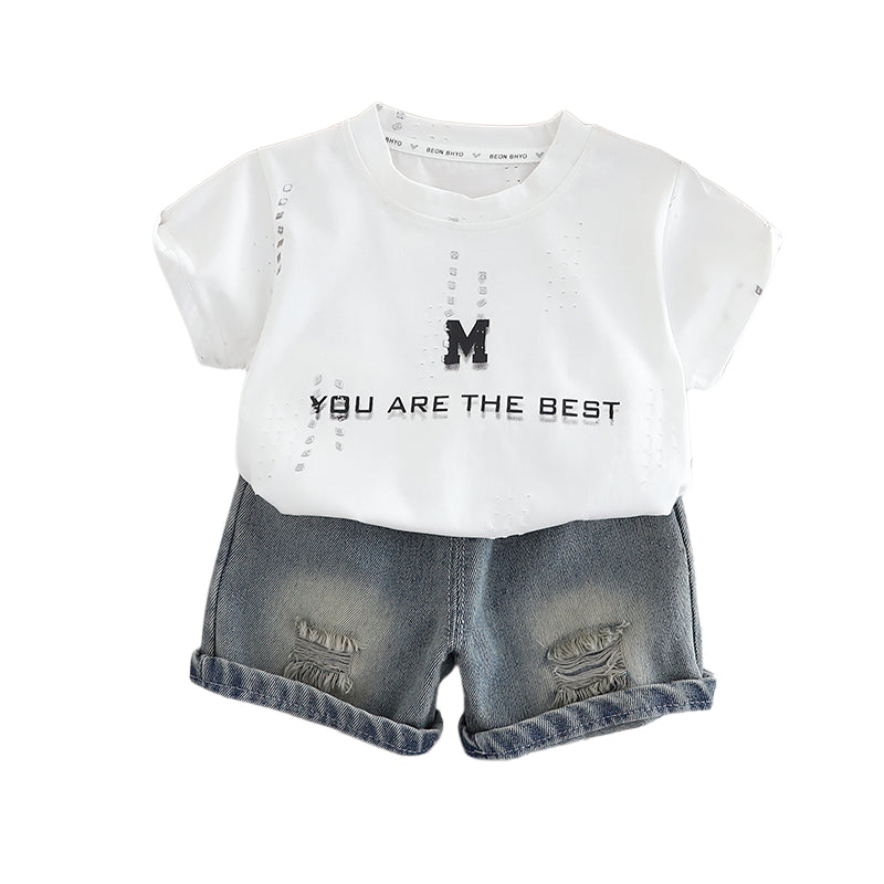 Printed T-shirt and Shorts Set
