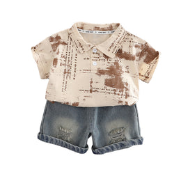 Printed T-shirt and Shorts Set