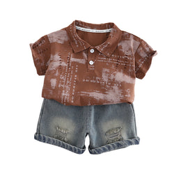 Printed T-shirt and Shorts Set