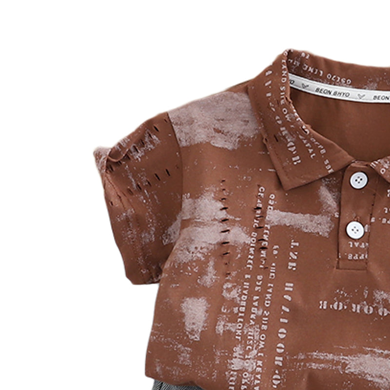 Printed T-shirt and Shorts Set