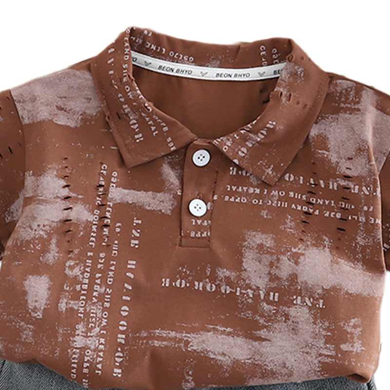 Printed T-shirt and Shorts Set