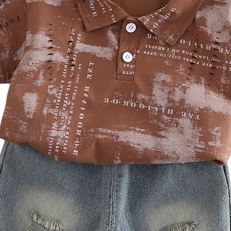 Printed T-shirt and Shorts Set