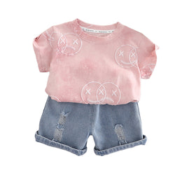 Printed T-shirt and Shorts Set