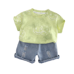 Printed T-shirt and Shorts Set