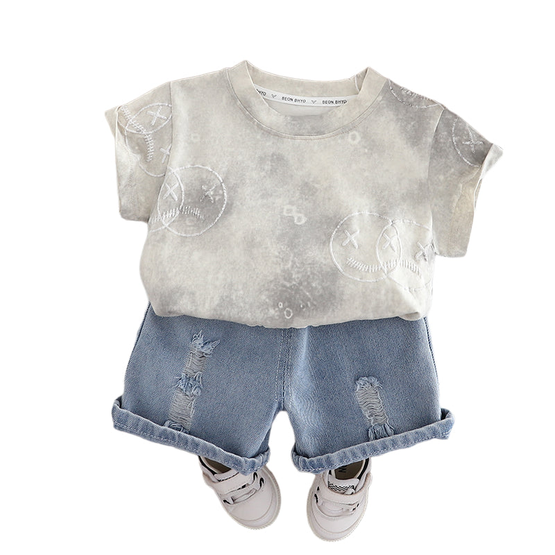 Printed T-shirt and Shorts Set