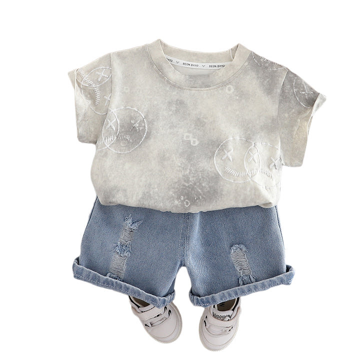 Printed T-shirt and Shorts Set