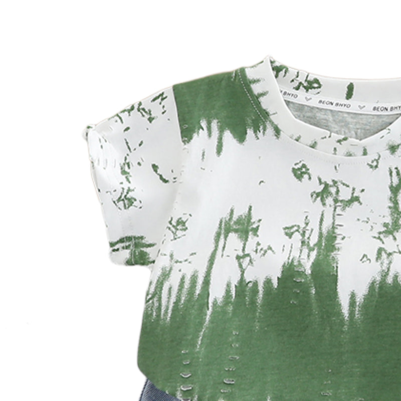 Printed T-shirt and Shorts Set