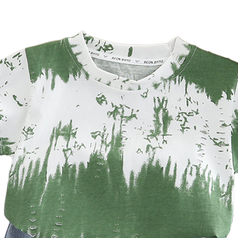 Printed T-shirt and Shorts Set