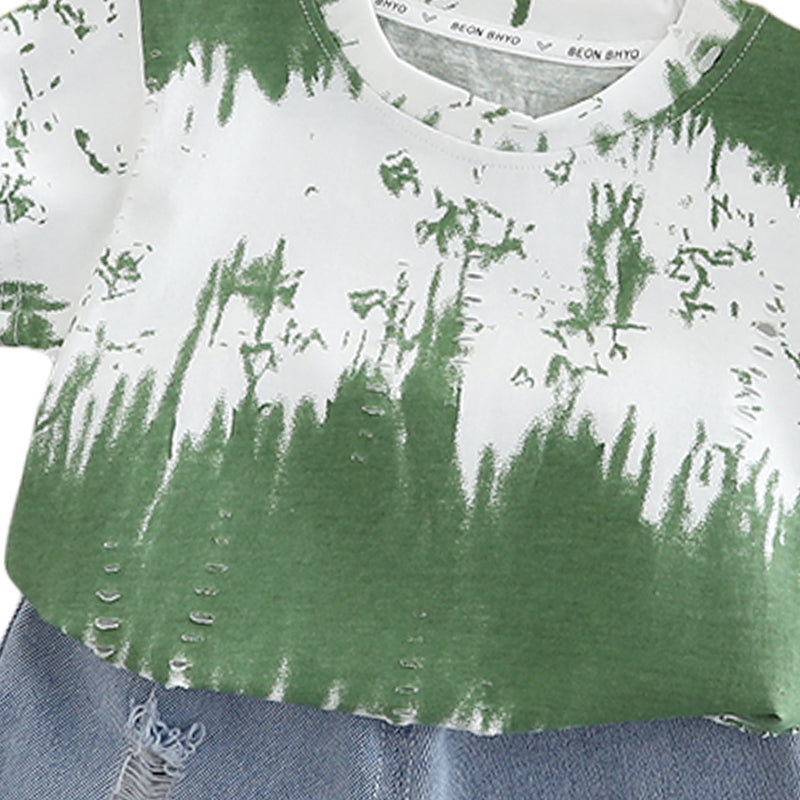 Printed T-shirt and Shorts Set