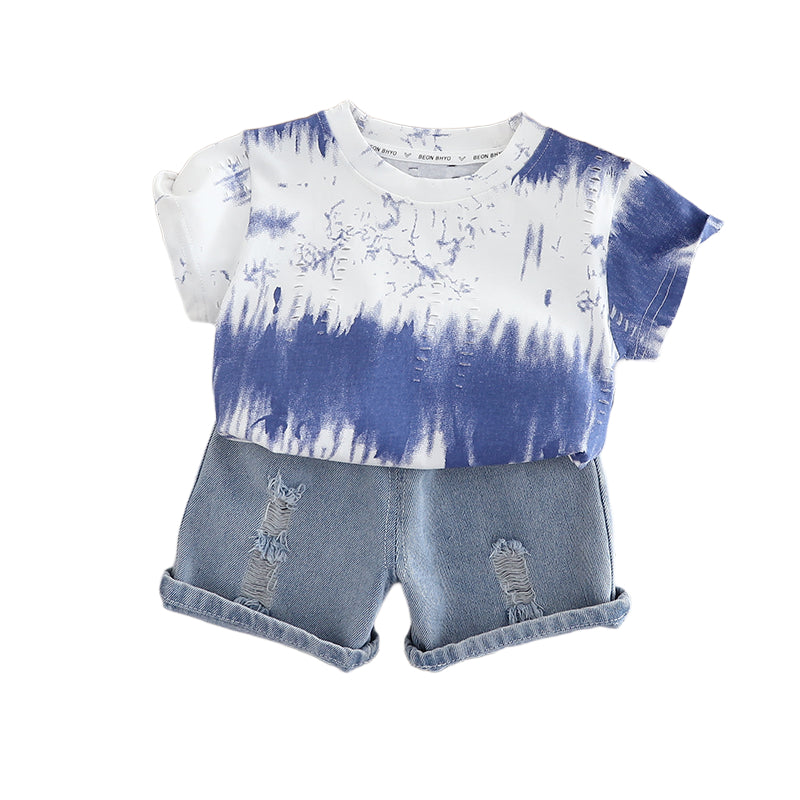 Printed T-shirt and Shorts Set