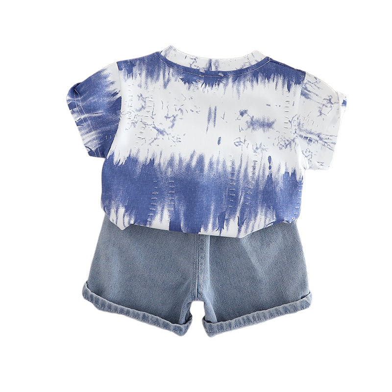 Printed T-shirt and Shorts Set