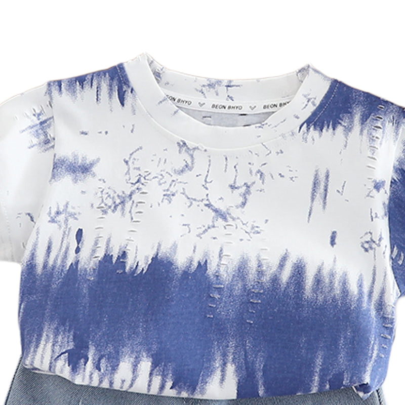 Printed T-shirt and Shorts Set