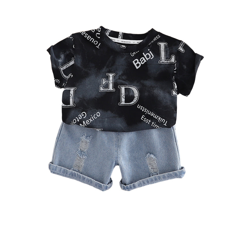 Printed T-shirt and Shorts Set