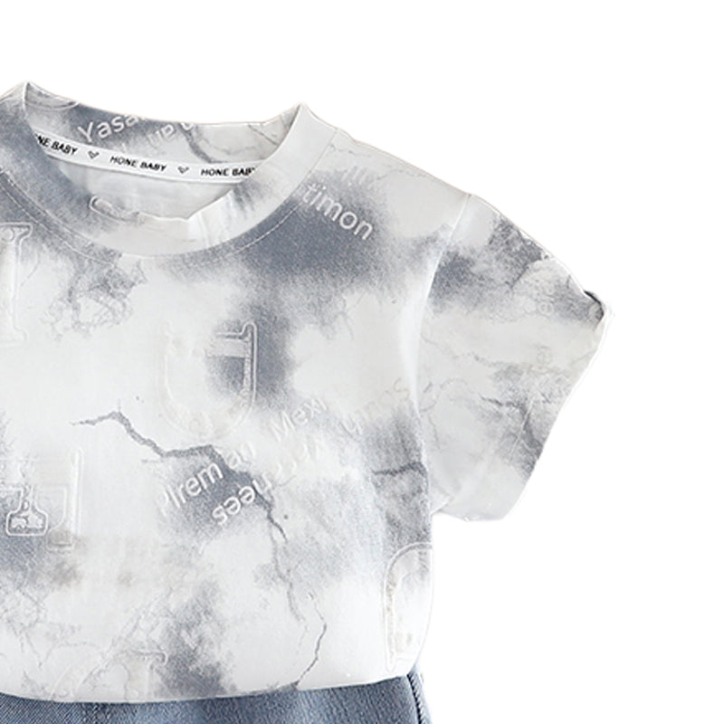 Printed T-shirt and Shorts Set