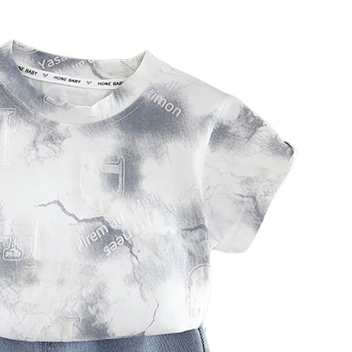Printed T-shirt and Shorts Set