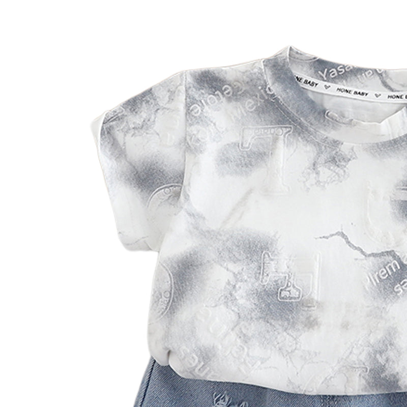 Printed T-shirt and Shorts Set