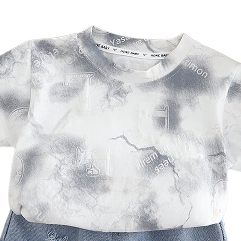 Printed T-shirt and Shorts Set