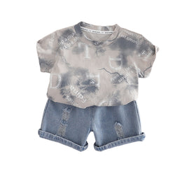 Printed T-shirt and Shorts Set