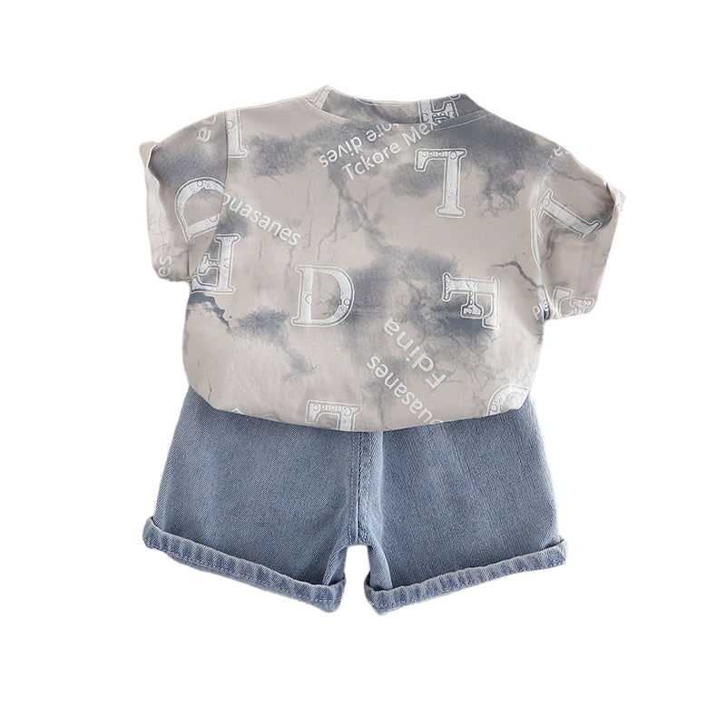 Printed T-shirt and Shorts Set