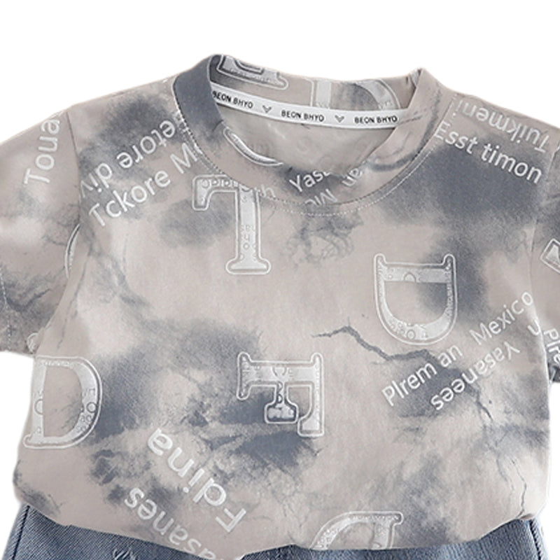 Printed T-shirt and Shorts Set