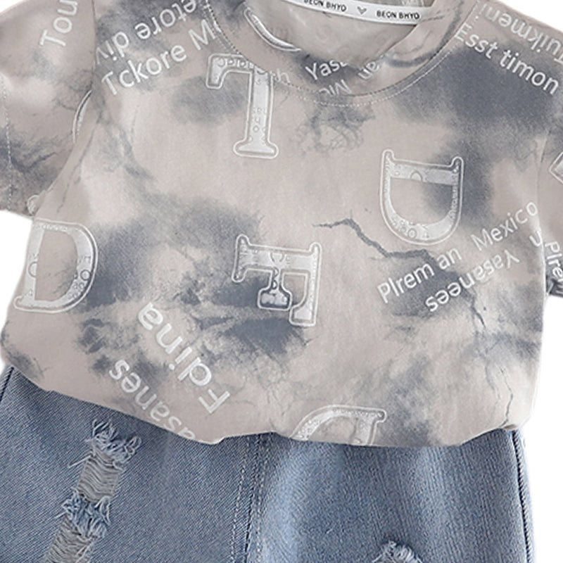 Printed T-shirt and Shorts Set