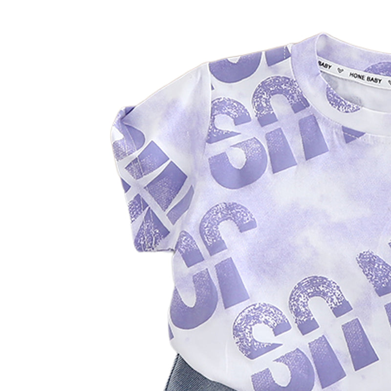 Printed T-shirt and Shorts Set