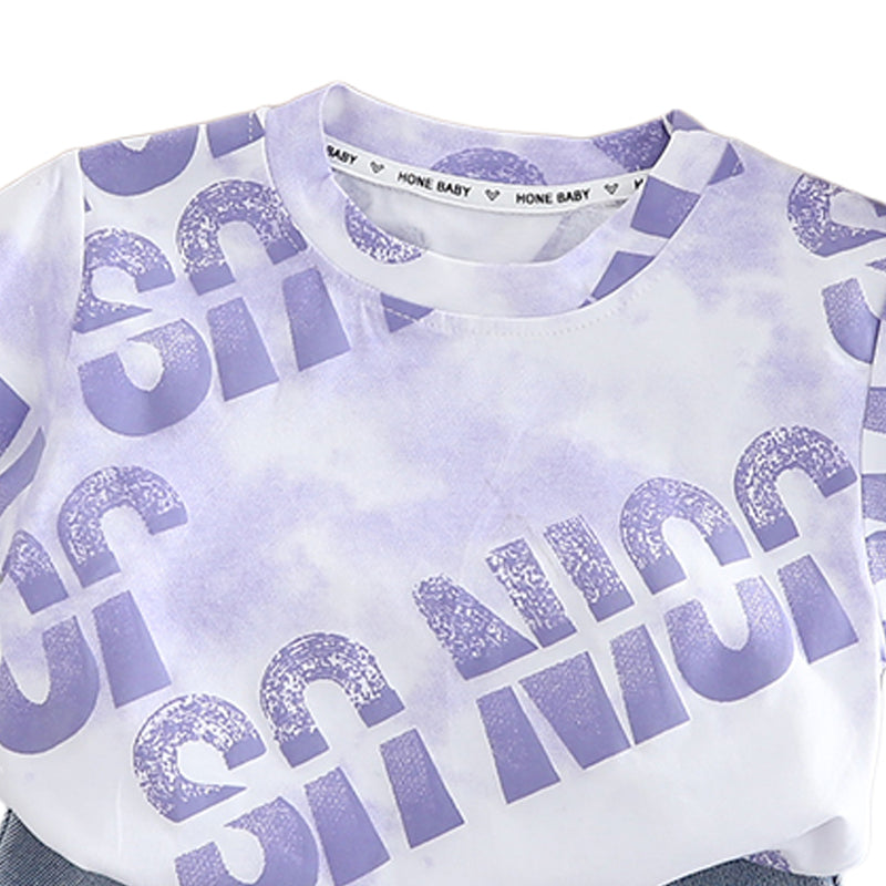 Printed T-shirt and Shorts Set