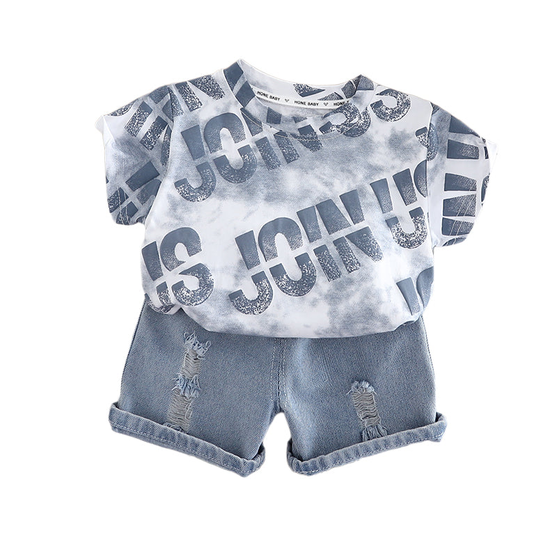 Printed T-shirt and Shorts Set