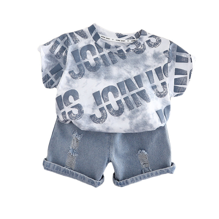 Printed T-shirt and Shorts Set