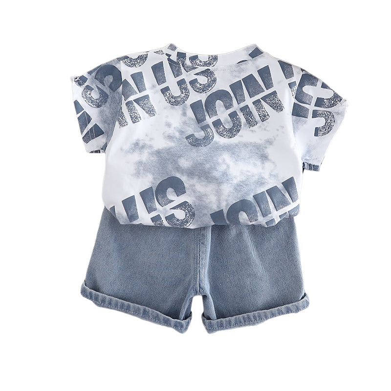 Printed T-shirt and Shorts Set