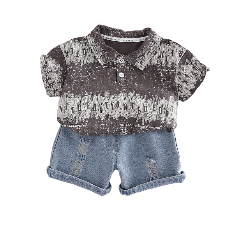 Printed T-shirt and Shorts Set