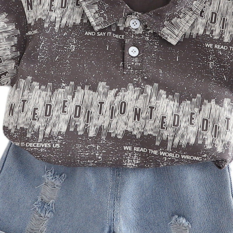 Printed T-shirt and Shorts Set