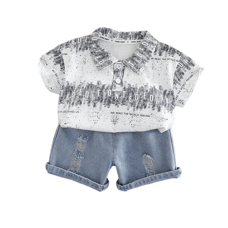 Printed T-shirt and Shorts Set
