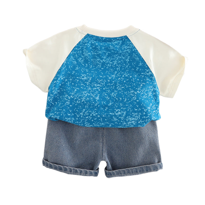 Printed T-shirt and Shorts Set