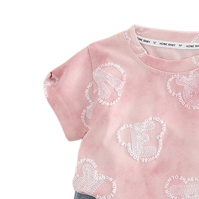 Boys Printed Short Sleeves T-shirt With Shorts