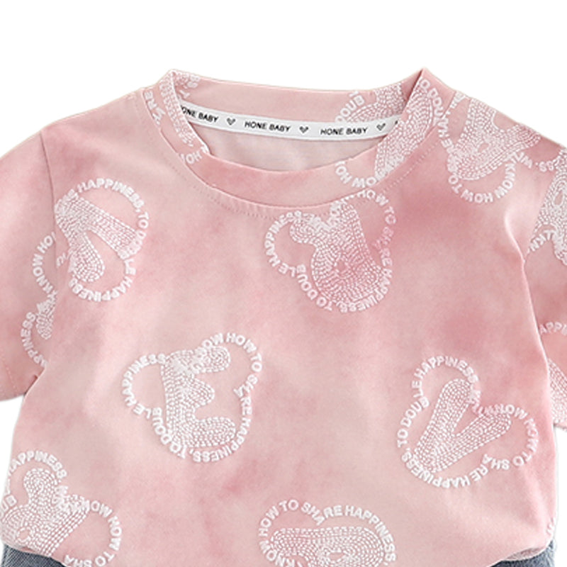 Boys Printed Short Sleeves T-shirt With Shorts