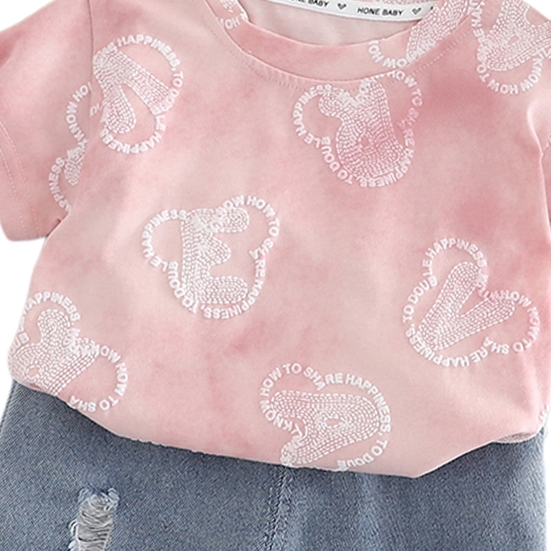 Boys Printed Short Sleeves T-shirt With Shorts