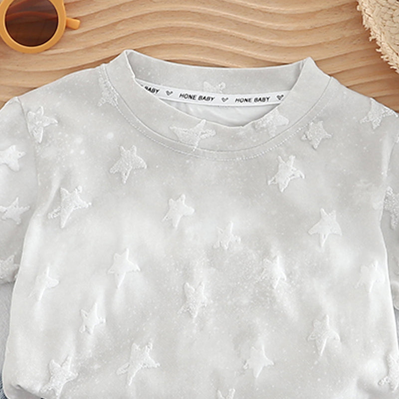 Boys Woven Design T-shirt With Capris