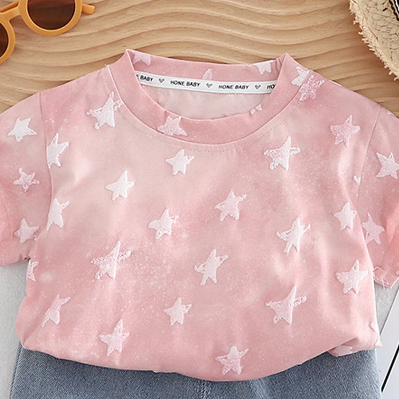 Boys Woven Design T-shirt With Capris