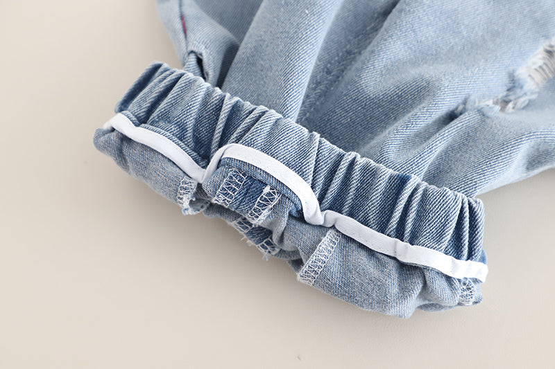 Boys Printed Shirt Collar Pure Cotton T-shirt & Shirt With Shorts