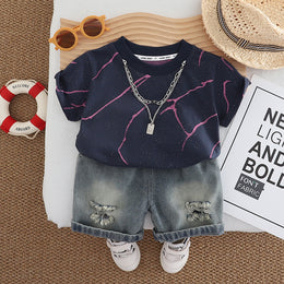 Boys Printed T-shirt With Capris