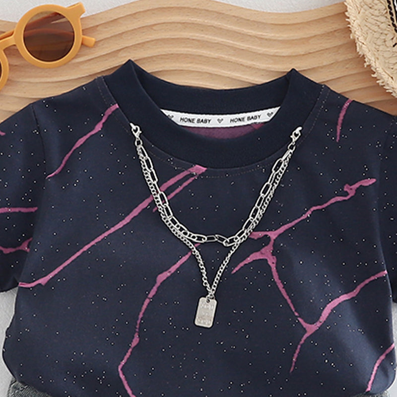 Boys Printed T-shirt With Capris