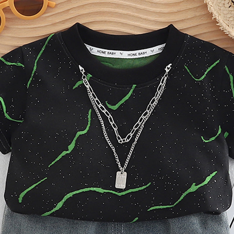 Boys Printed T-shirt With Capris