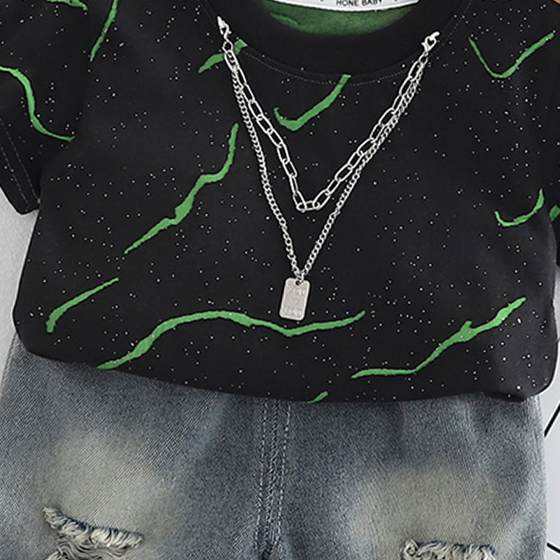Boys Printed T-shirt With Capris